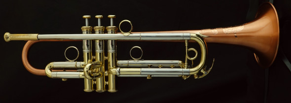 Pre-owned B.A.C.   Paseo  Model  Trumpet in Brushed lacquer with polished accents and valve block