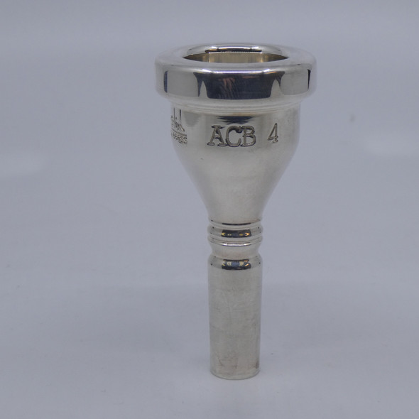 ACB Blowout Sale! DEMO ACB "4" Large Shank Trombone Mouthpiece in Silver! Lot TB13