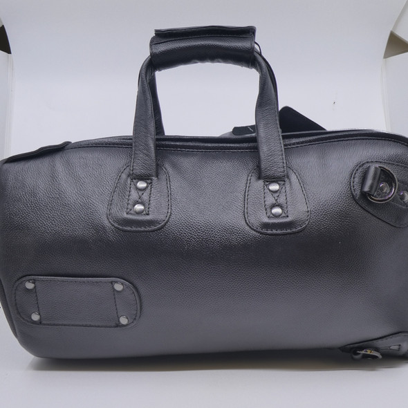 Brand New! Awesome Gard 3-MLK Single Cornet Bag in Black Leather!
