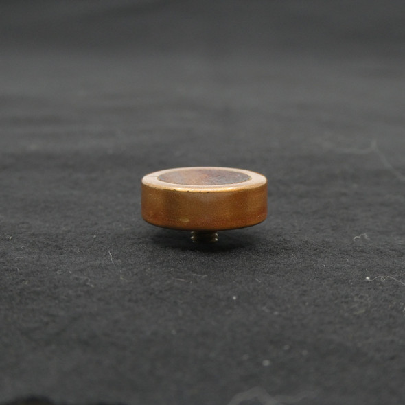 Adams Trumpet Valve Button in Copper Plate with Wood Inlay  - ACB Accessory Sale! Lot A53