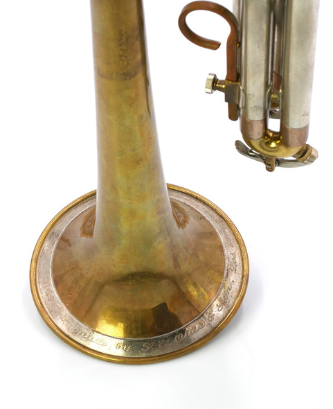Vintage Olds Super Bb Cornet in Raw Brass:  Cool Vintage Horn!