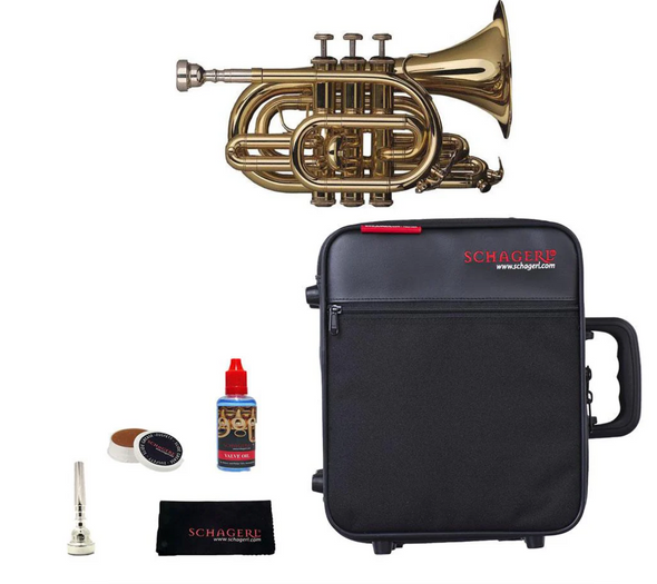 Schagerl PT-200L Academica Pocket Bb Trumpet - Laqcuer