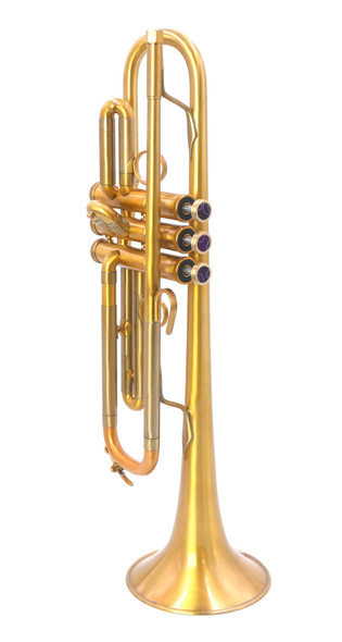 Kyle's Custom  Trumpet Company Model 1/YS/A Trumpet in Satin Gold Lacquer