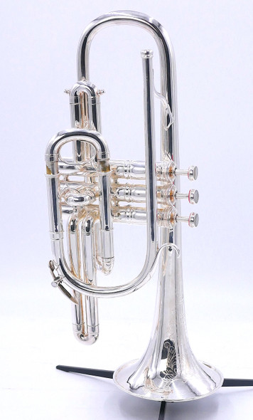 Pre-war Besson Class A New Creation Cornet in Silver Plate 