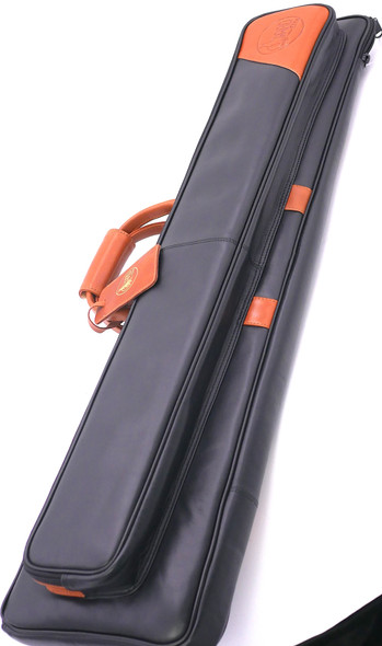 Gard Elite Cut Bell Trombone Case in Black Leather Veg Tan Leather Trim