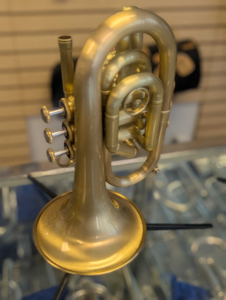 Full Satin!   CarolBrass Deluxe 3000GLS-D  pocket trumpet in satin lacquer