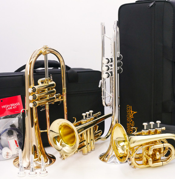 ACB Doubler's High Brass Dream Bundle (ACB Doubler's Flugelhorn, Cornet, and Trumpet + more!)