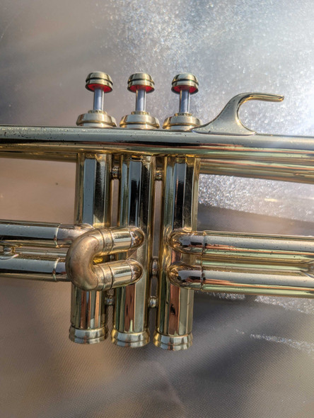 super cool  1937 Conn 48A Vocabell Long Cornet:  a Chameleon!
