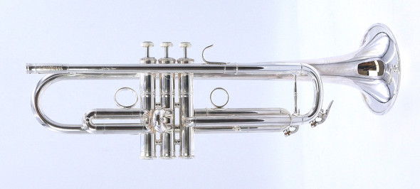 Pre-Owned Carolbrass CTR-5060-L-YLT-Bb-S Trumpet in Silver Plate 