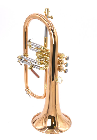  Red Brass Beauty! Carol Brass 6200-rss Flugelhorn in  clear lacquer