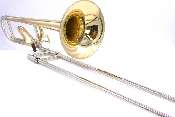 Demo Adams TB1 Tenor Trombone Yellow Brass Bell with Rotary Valve and 3 Main Tuning Slides