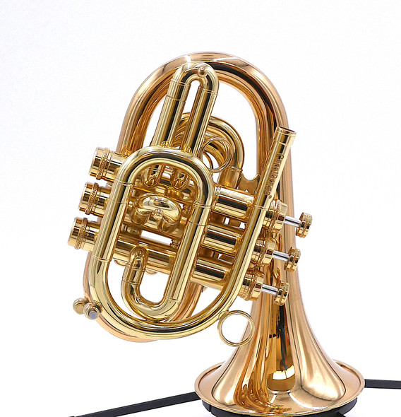 Carolbrass 7000-GLS(D) Pocket Trumpet in Clear Lacquer