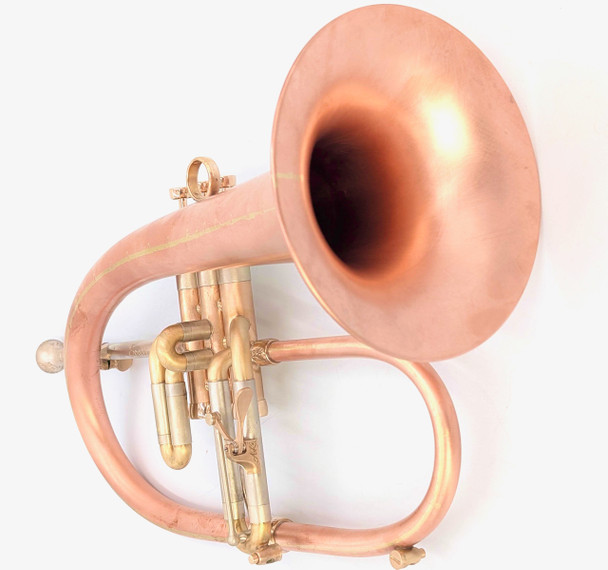 AR Resonance  Soave Flugehorn in satin raw brass with Bronze Bell