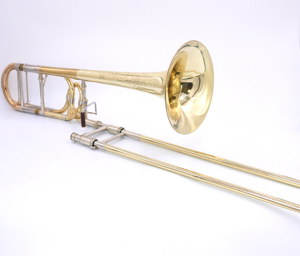 Pre-Owned  Shires Large Bore Tenor Trombone with F Attachment and Pre-Eastman Bell in Clear Lacquer