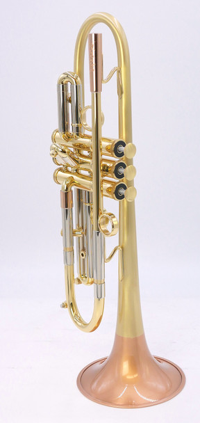 Taylor Piranha Trumpet in Clear Lacquer w/ Polished Accents and Bell and Bauerfeind valves
