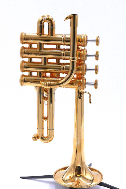 Pre-Owned Stomvi Combi Piccolo Trumpet in Gold Plate 