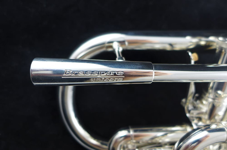 The wonderful  Brasspire Unicorn Cornet with Dual Triggers in silver plate:  An ACB  Exclusive