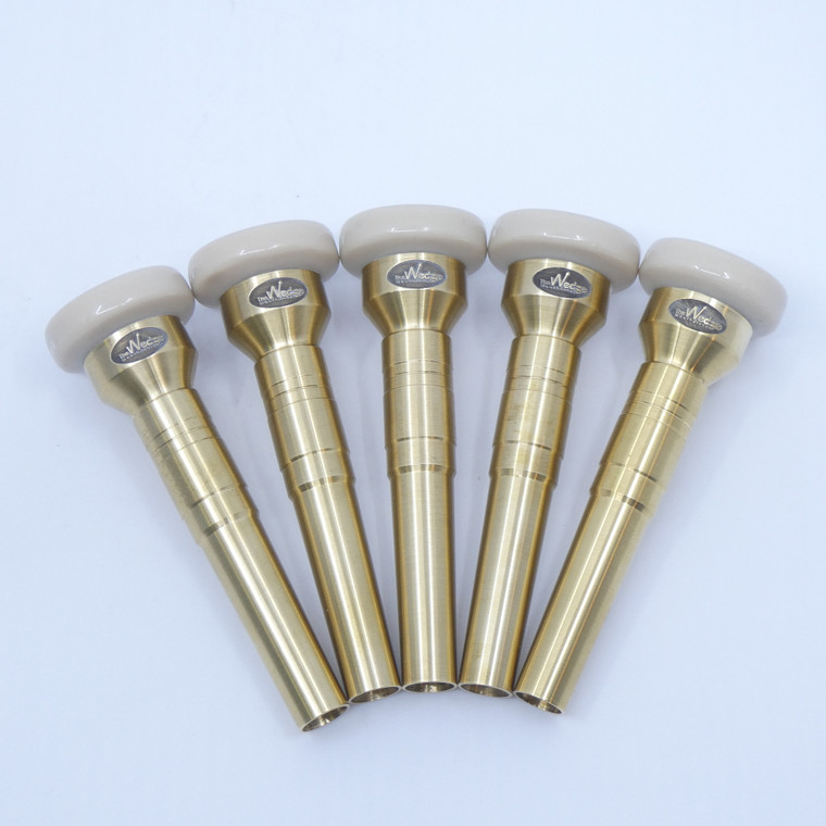 Wedge Hybrid  Trumpet Mouthpieces in Raw Brass with Acrylic Cups! 