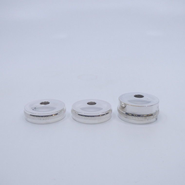 Adams A5 Set of Bottom Valve Caps in Silver Plate - ACB Accessory Sale! Lot A08