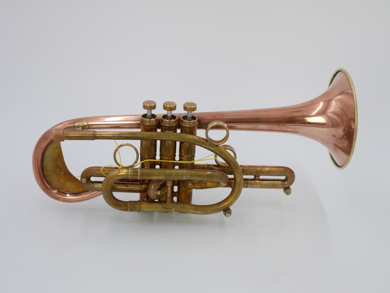 Early model  Pre-Owned Del Quadro Picasso Cornet in Raw Brass!