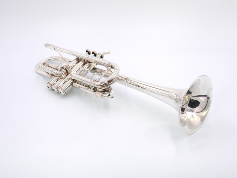 Pre-Owned Bach Stradivarius Model C180 C Trumpet with #229 Bell in Silver Plate