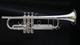 Adams A10 Selected Series trumpet in silver plate full side view