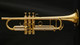 Adams Sonic professional B-flat trumpet in gold lacquer full side view