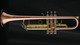 Getzen 900DLX Eterna Deluxe Model Bb Trumpet in Clear Lacquer with copper bell!