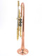 Getzen 900DLX Eterna Deluxe Model Bb Trumpet in Clear Lacquer with copper bell!