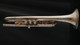 Vintage York "Trumpet" Model Cornet in Satin Silver with Gold Wash Bell!