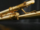 Adams A5 Selected Series trumpet in gold lacquer water key spit valve
