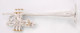 Incredible bargain:  Y-Fort  742 Long Bell Eb/D Trumpet in silver with gold trim