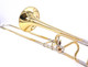 Adams TB1 Tenor Trombone with Yellow Brass Bell and open flow valve 