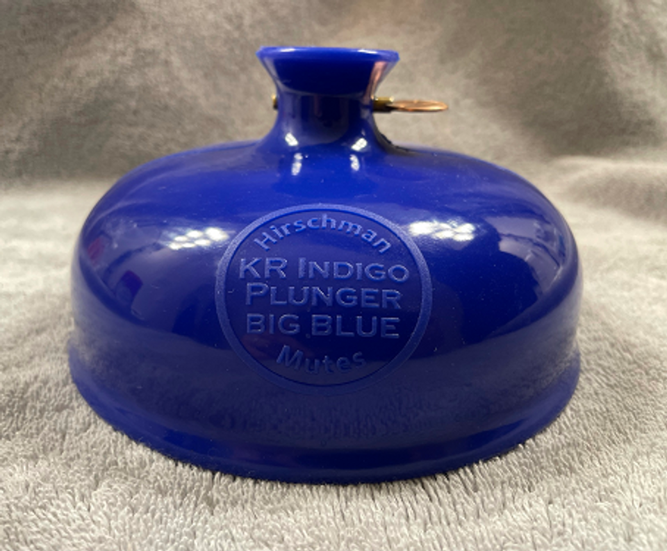 KR Indigo Big Blue Plunger for Trombone & Bass Trombone Austin Custom