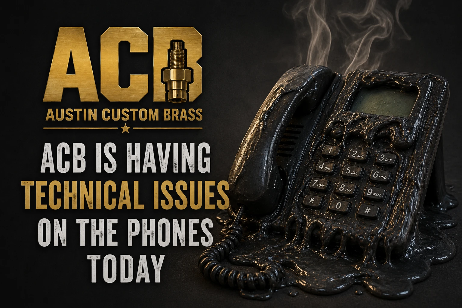 Heads up... our phone systems are not operating at 100%  today