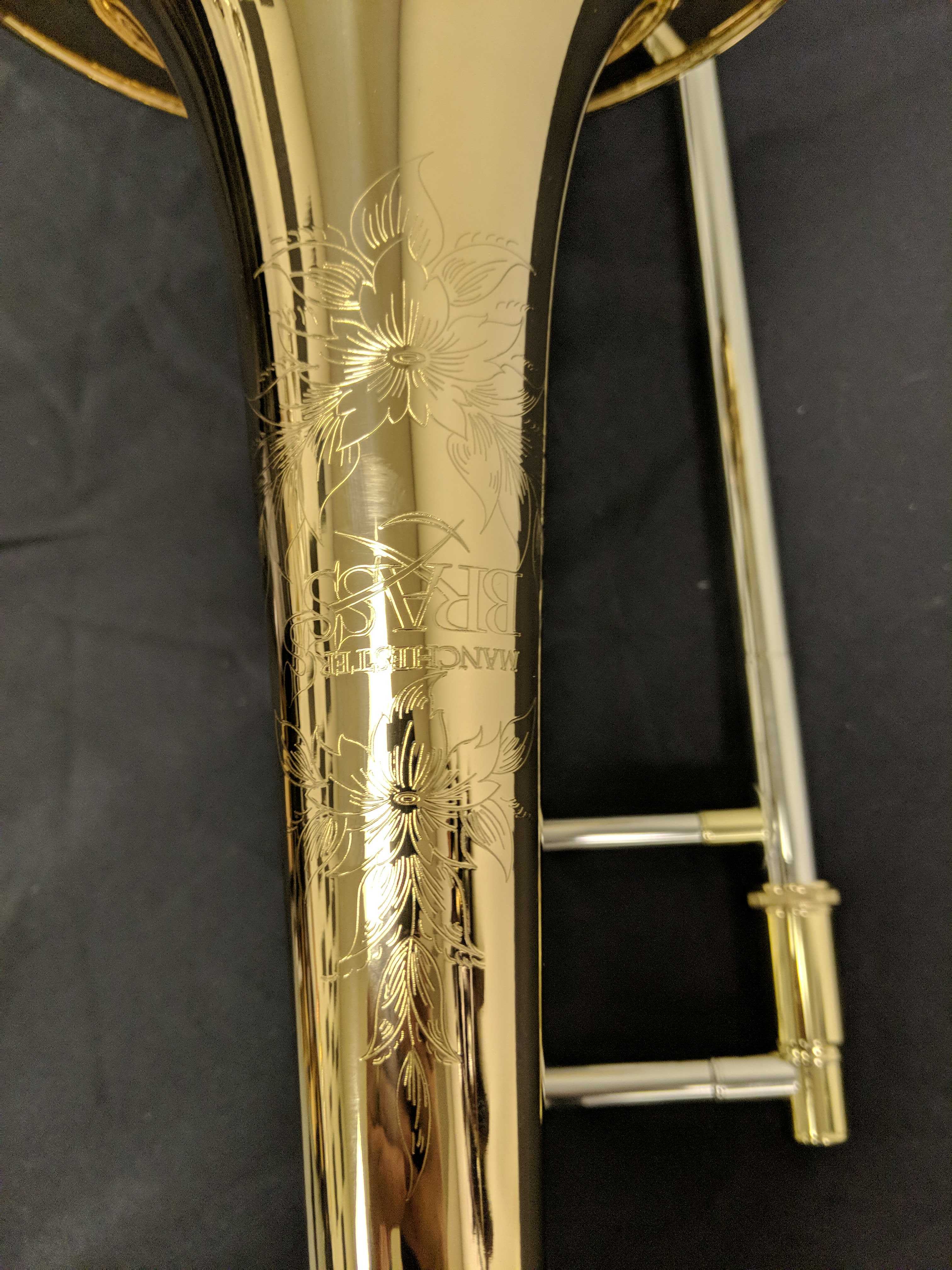 Manchester Brass Professional Tenor Trombone in Lacquer with Red Brass Bell