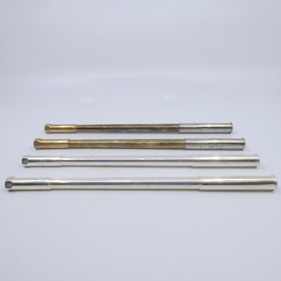 Bach 25S leadpipes in silver plate and raw brass