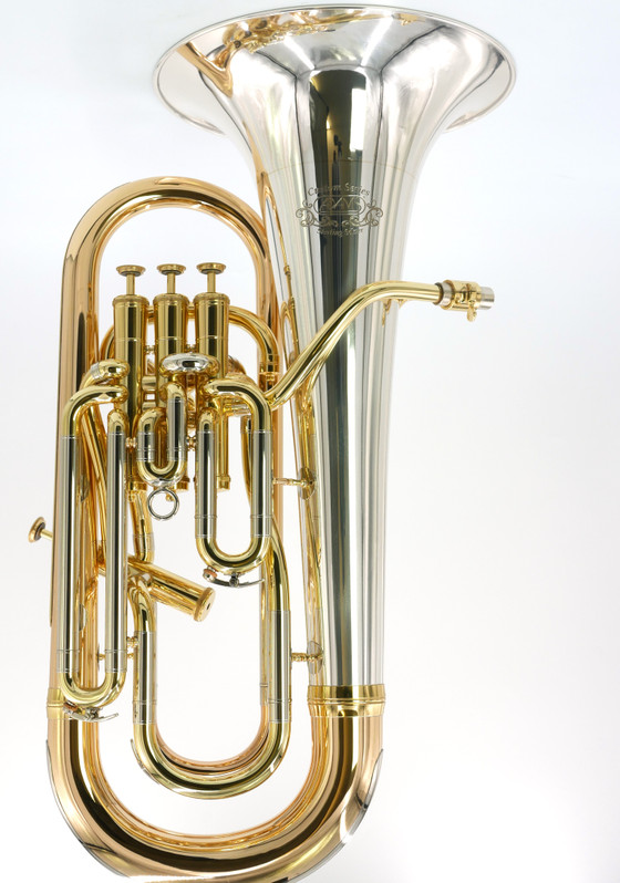 Adams Custom Series E1 Euphonium Red Brass Bell in Satin Lacquer with  Polished Accents Sterling Silver Leadpipe with Trigger and Protection Plate