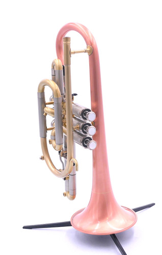 Brass Band special: Getzen 3850 Cornet in custom Brushed lacquer w/ Copper Bell