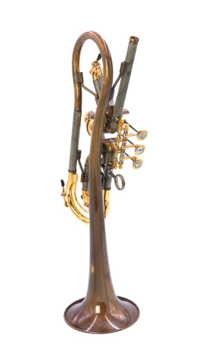 Gorgeous Pre Owned Schagerl Spyder Bb Rotary Trumpet in Vintage Lacquer with Gold Accents 