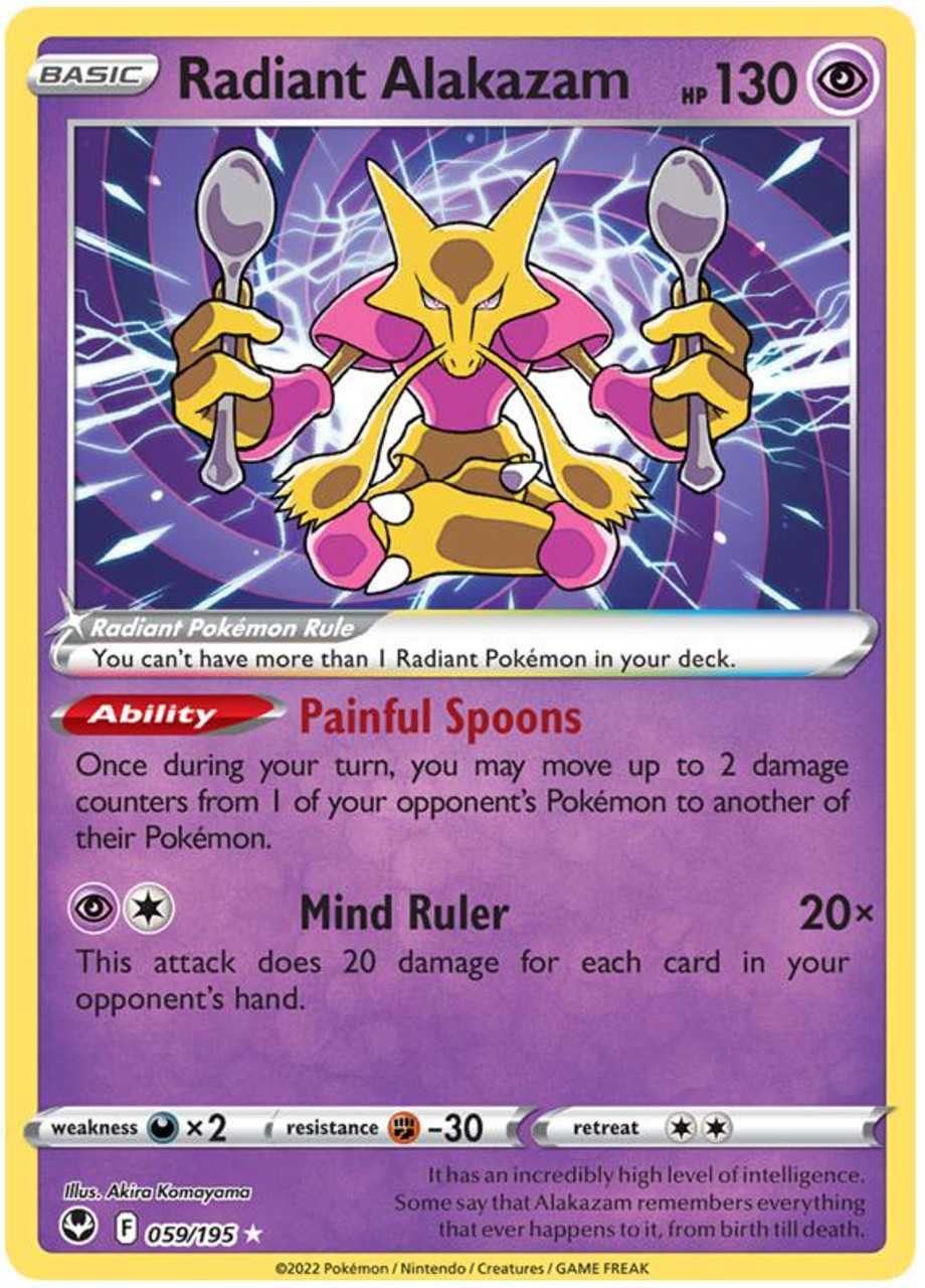 2022 Pokemon Radiant Alakazam - Radiant Rare - #59 – Poke Plug