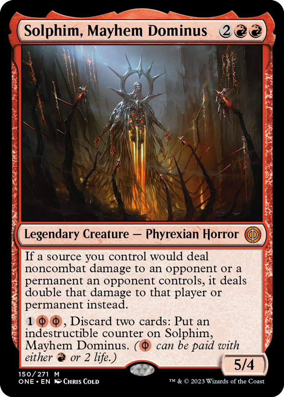 Solphim, Mayhem Dominus [150] [Phyrexia: All Will Be One] - Face