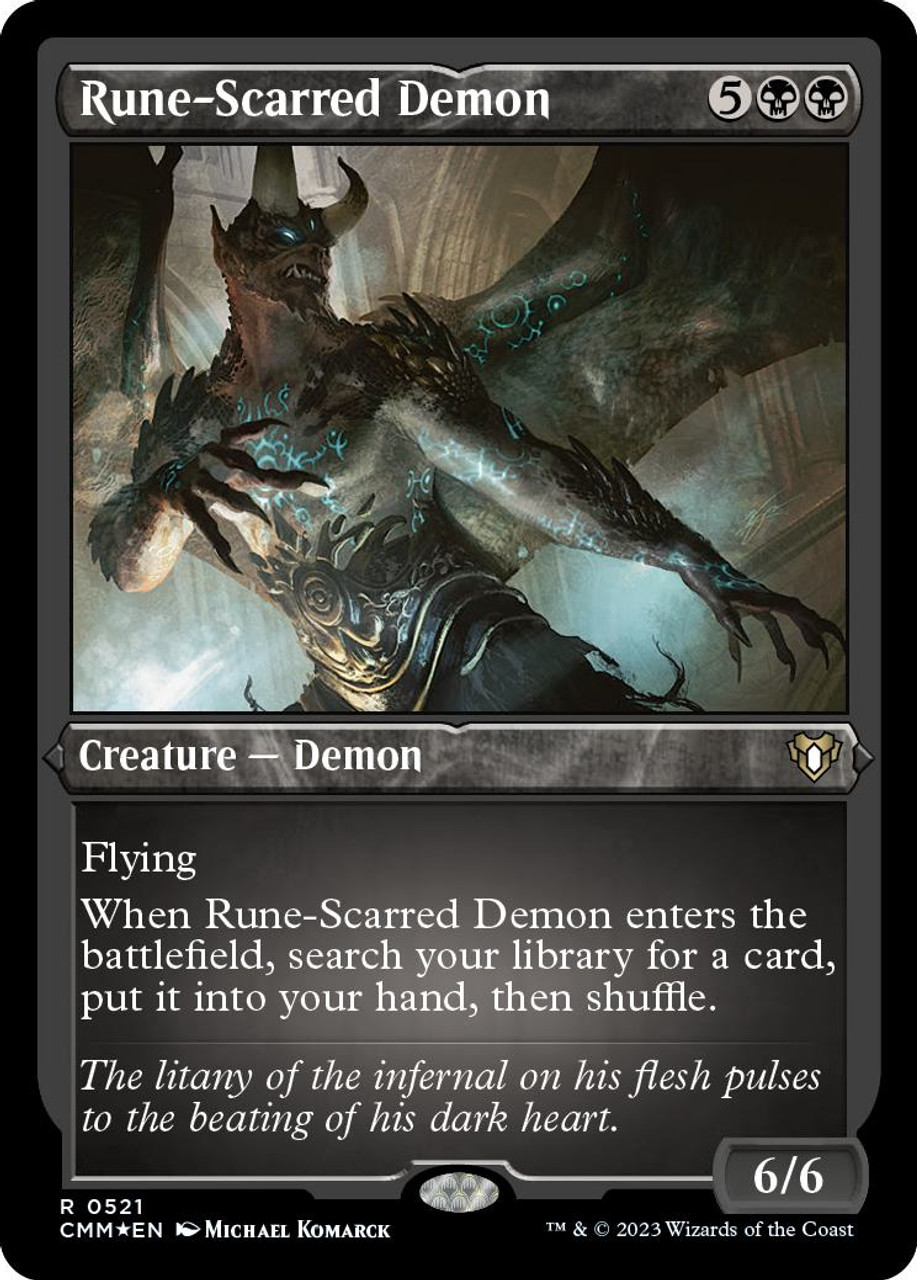 Rune-Scarred Demon [521] [Etched Foil] [Commander Masters] - Face To Face  Games