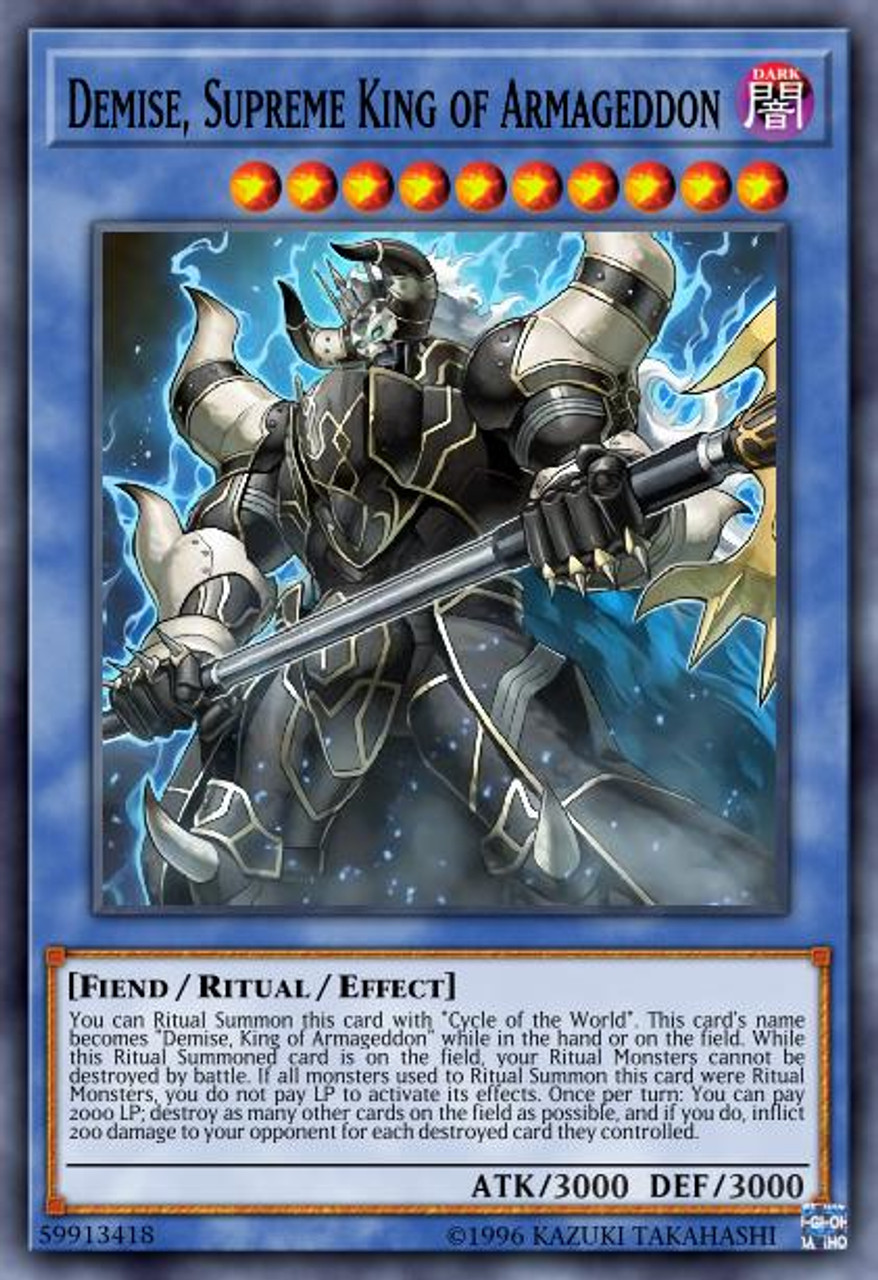 Demise, Supreme King of Armageddon - OP08-EN005 - Super Rare - Face To Face  Games