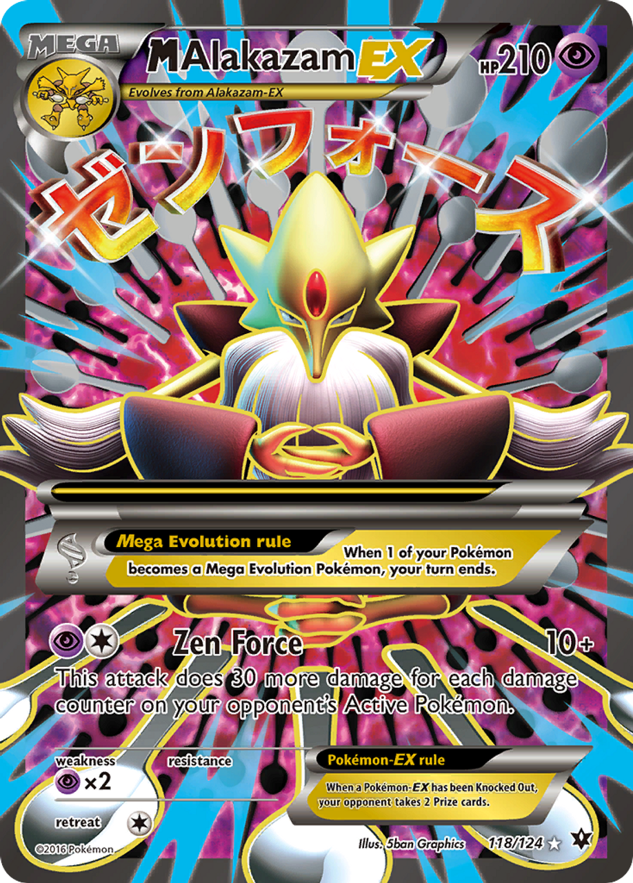 MEGA Alakazam EX ULTRA RARE 26/124 Pokemon TCG XY Fates Collide NM Holo  2016