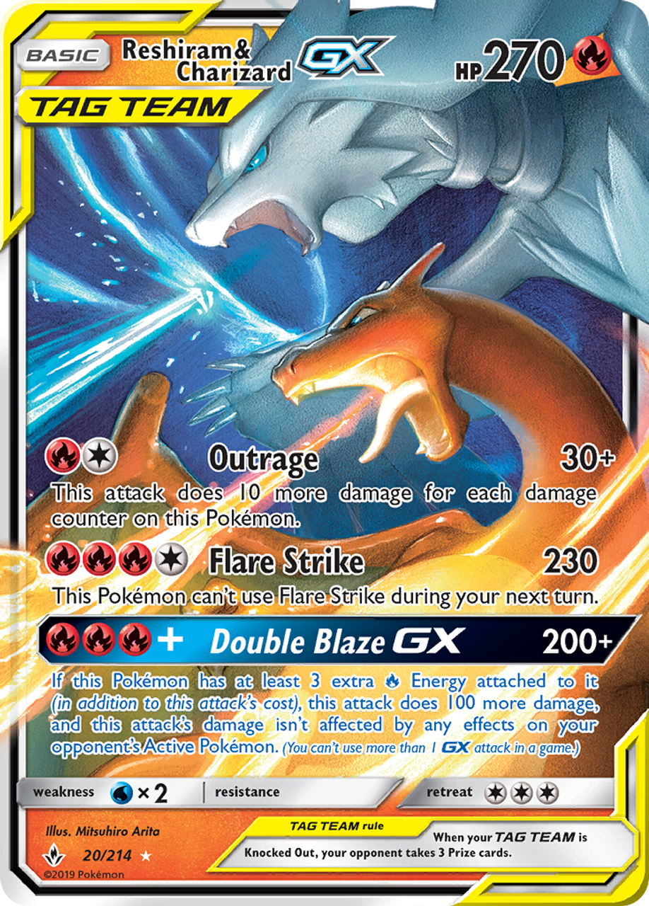 Tag Team Bundle Reshiram And Charizard Gx And Reshiram Charizard