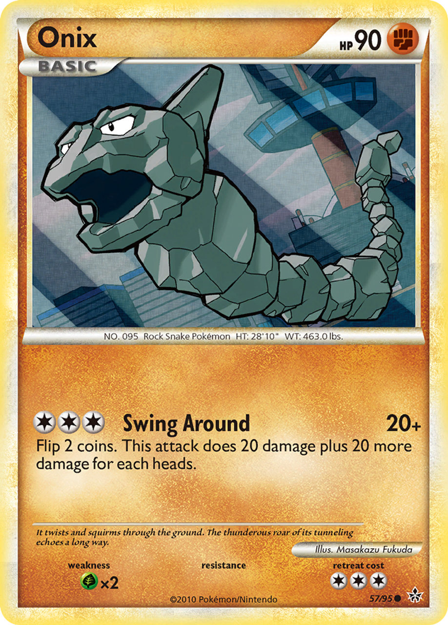 Pokemon #95 Onix Uncommon Picture - For Pokemon Go Players