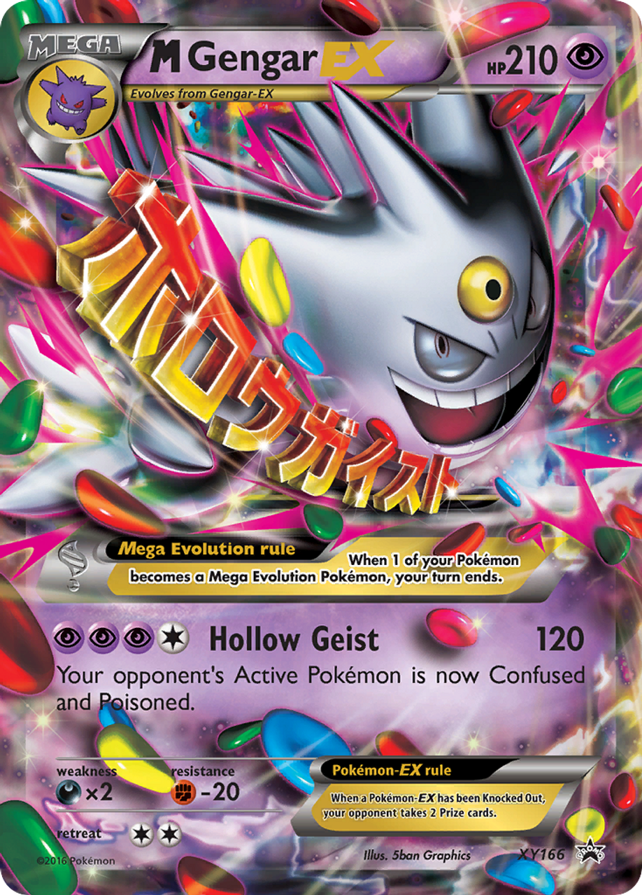 Mega M Gengar EX XY166 Promo Holo Mint Pokemon Card:: Unicorn Cards -  YuGiOh!, Pokemon, Digimon and MTG TCG Cards for Players and Collectors.