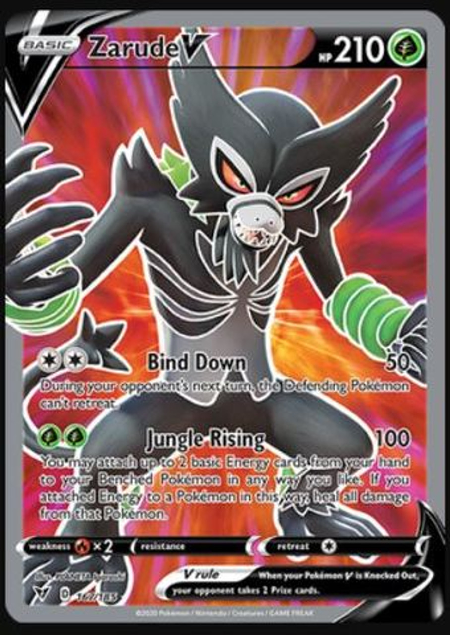 Zarude V 167/185 Full Art Vivid Voltage Holo Rare Pokemon Card Near Mi