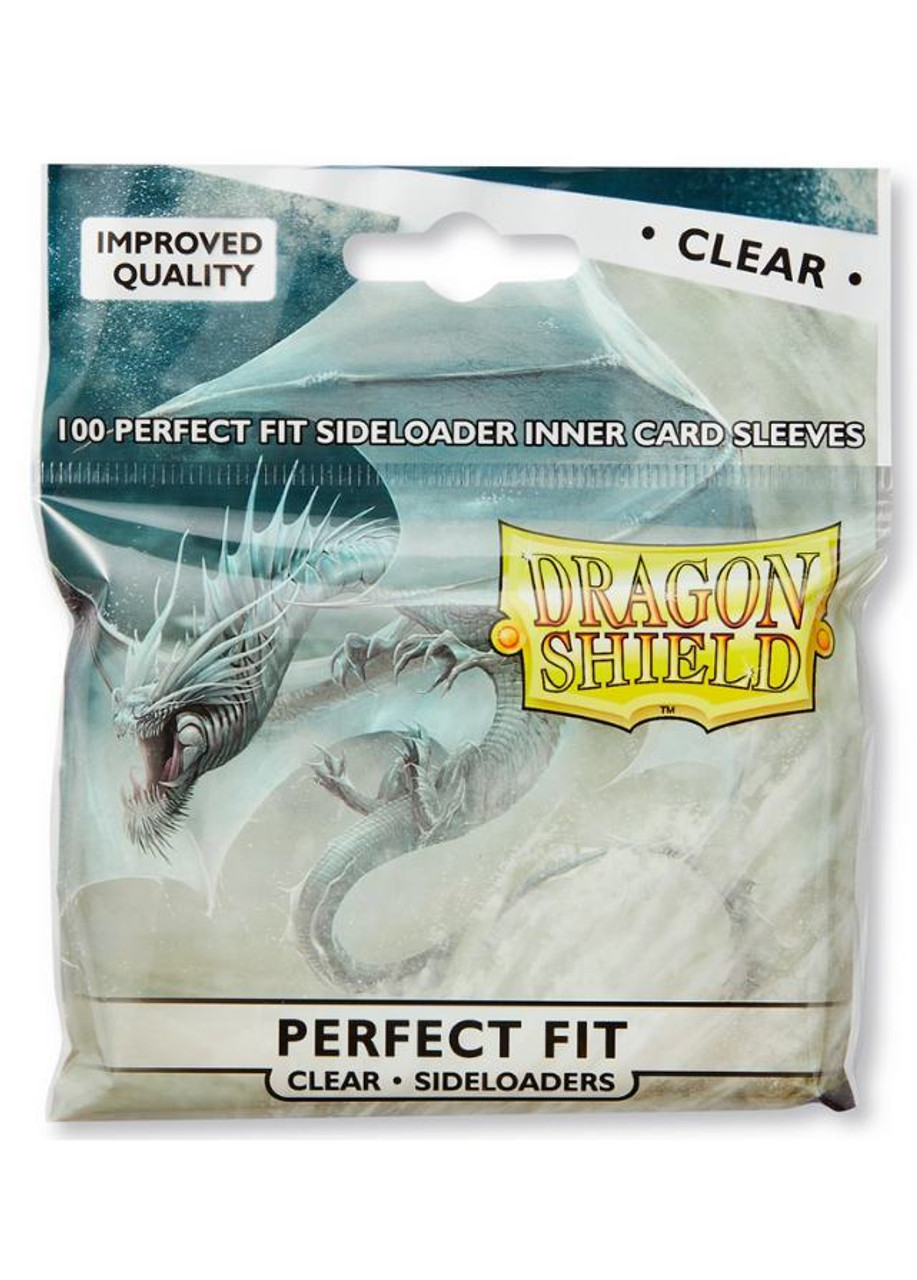 DRAGON SHIELD SLEEVES PERFECT FIT SIDELOADERS SMOKE 100CT